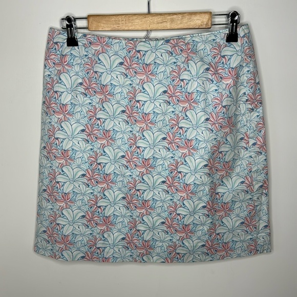 Vineyard Vines Clearwater Blue Starboard Tiger Lily Mini Skirt Size 4 - Picture 1 of 8